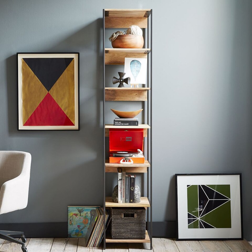 Industrial Modular Large Media Set w/ Bookshelves (256.5 cm) West Elm UK